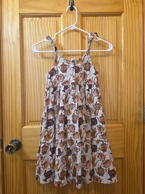 Girls' Teapot Print Spaghetti-Strap Dress - Kate Quinn